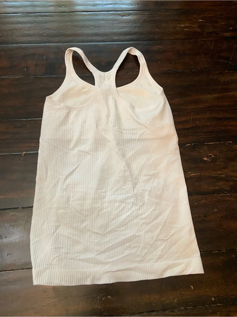 Lululemon White Ribbed Ebb to Street Built-In Bra Racerback Top 6 39479